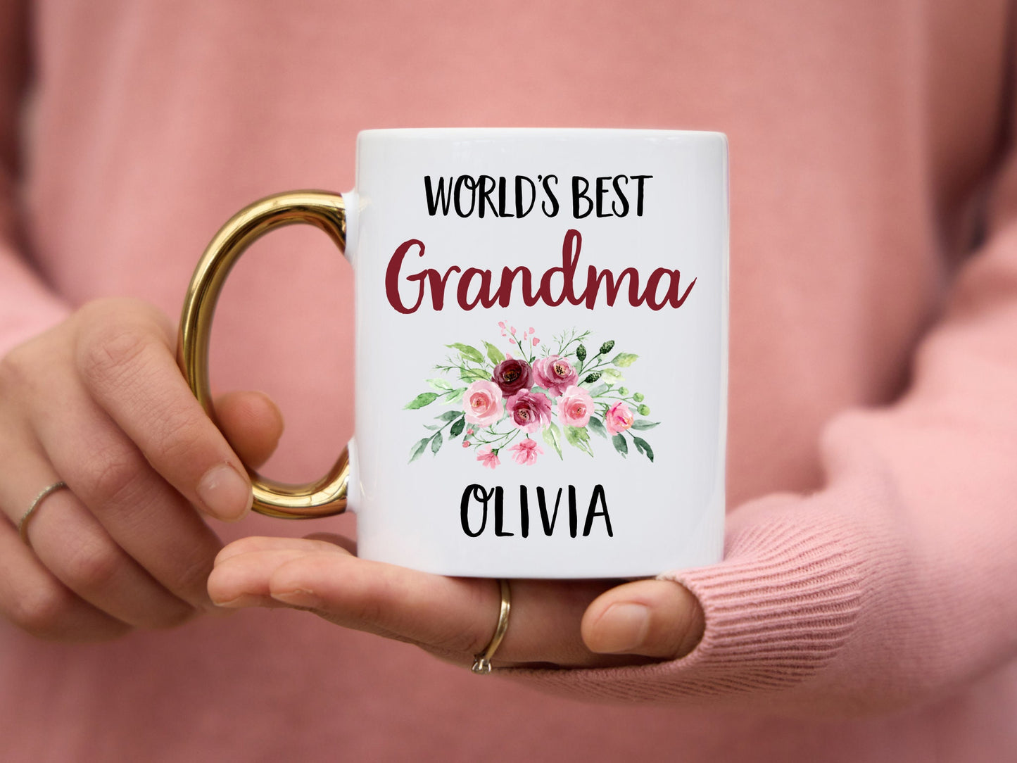 Grandma Mug with Gold Handle