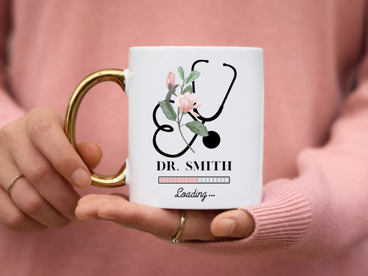 Doctor in Progress Mug with Gold Handle