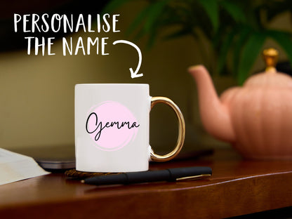 Historian in Progress Mug with Gold Handle