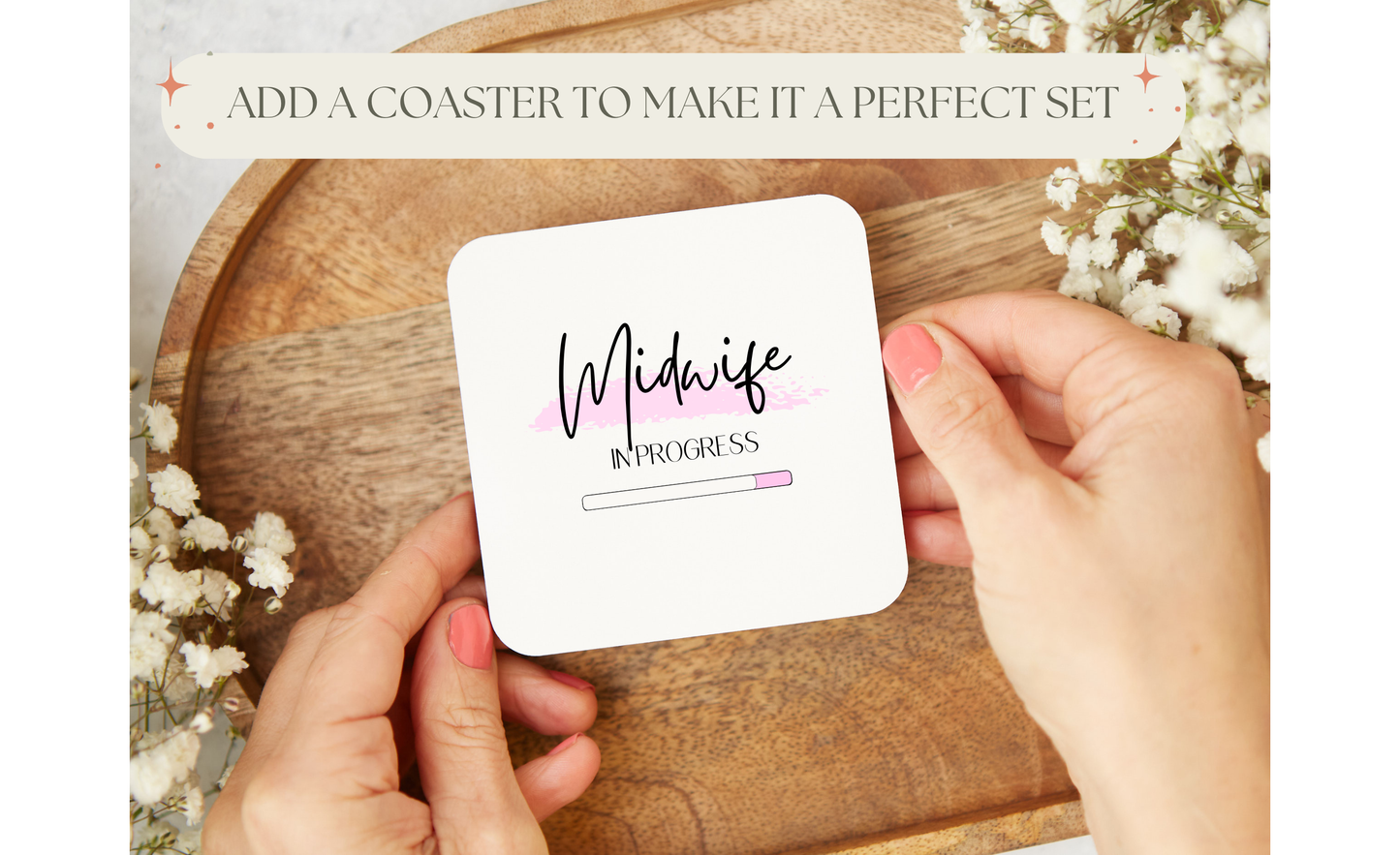 Midwife in Progress Mug with Gold Handle